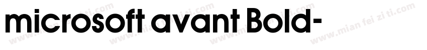 microsoft avant Bold字体转换